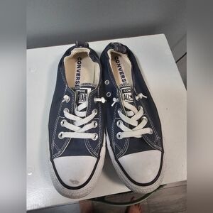 7.5 blue slip on converse